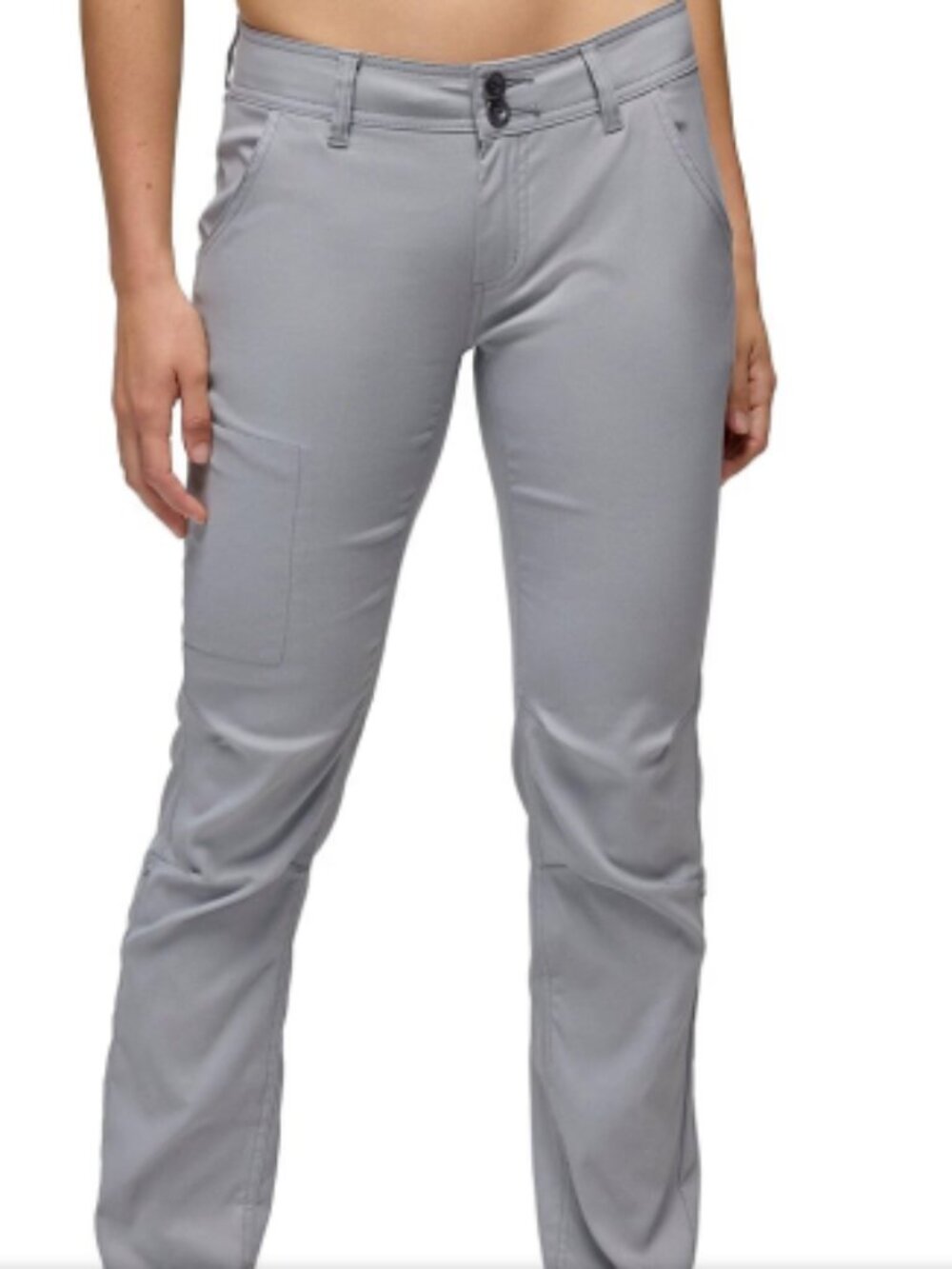 Halle Straight Pant, Size 0P, Stone Gray, Light Grey
